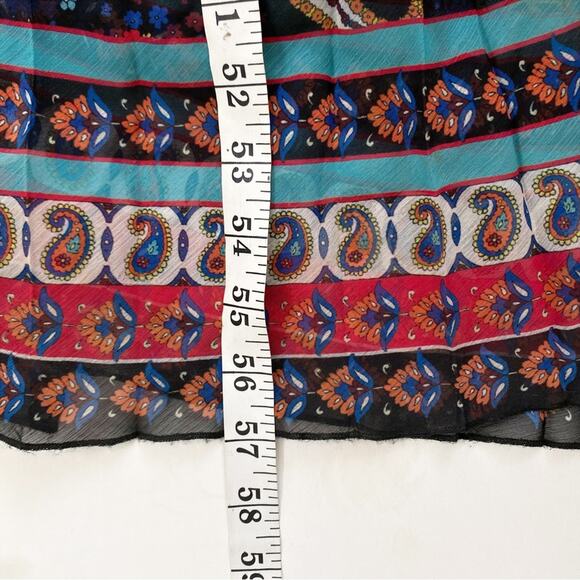 Alice + Olivia Cheney Slit Sleeve Pleated Maxi Dress in Royalty Paisley Size 0 - Picture 9 of 9